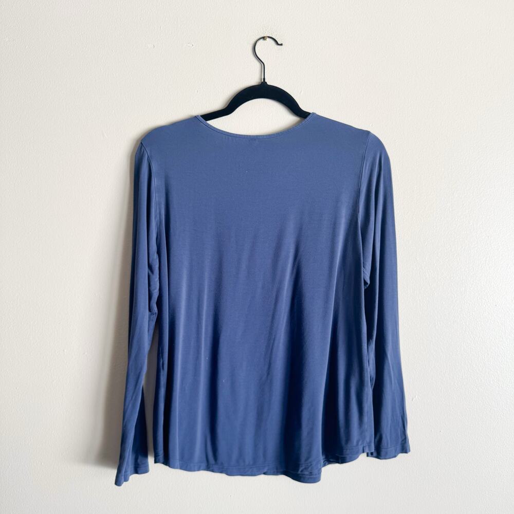 Soma Blue Long Sleeve Cool Nights Top Small Long Sleepwear Pajama - Picture 5 of 6